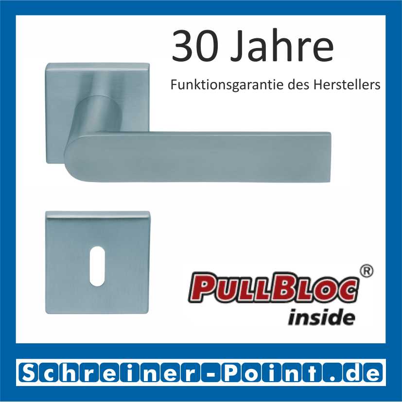 Scoop Semi quadrat PullBloc Quadratrosettengarnitur, Rosette Edelstahl matt